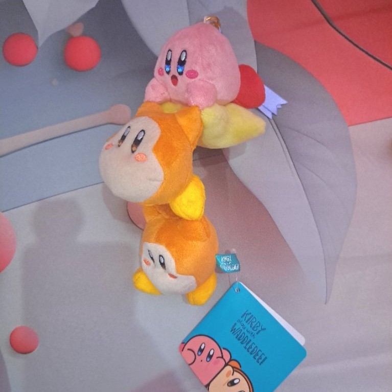 Kirby & Waddle Dee Plush Keychain