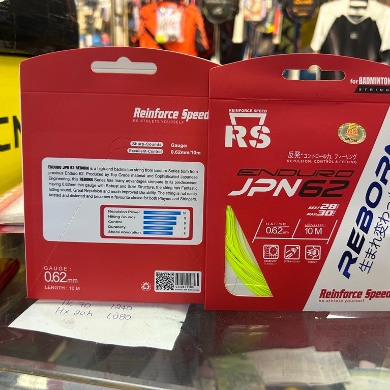 SENAR BADMINTON RS ENDURO 62 JPN REBORN BULUTANGKIS REINFORCE SPEED