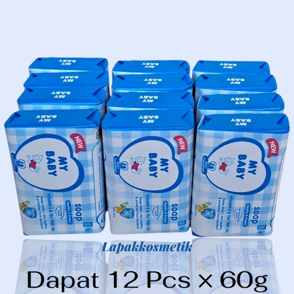 Harga 12 Pcs Dan 6 Pcs || My Baby Sabun batang Healthy & Proteck , Vitamin E & Pure Honey 60g Origin