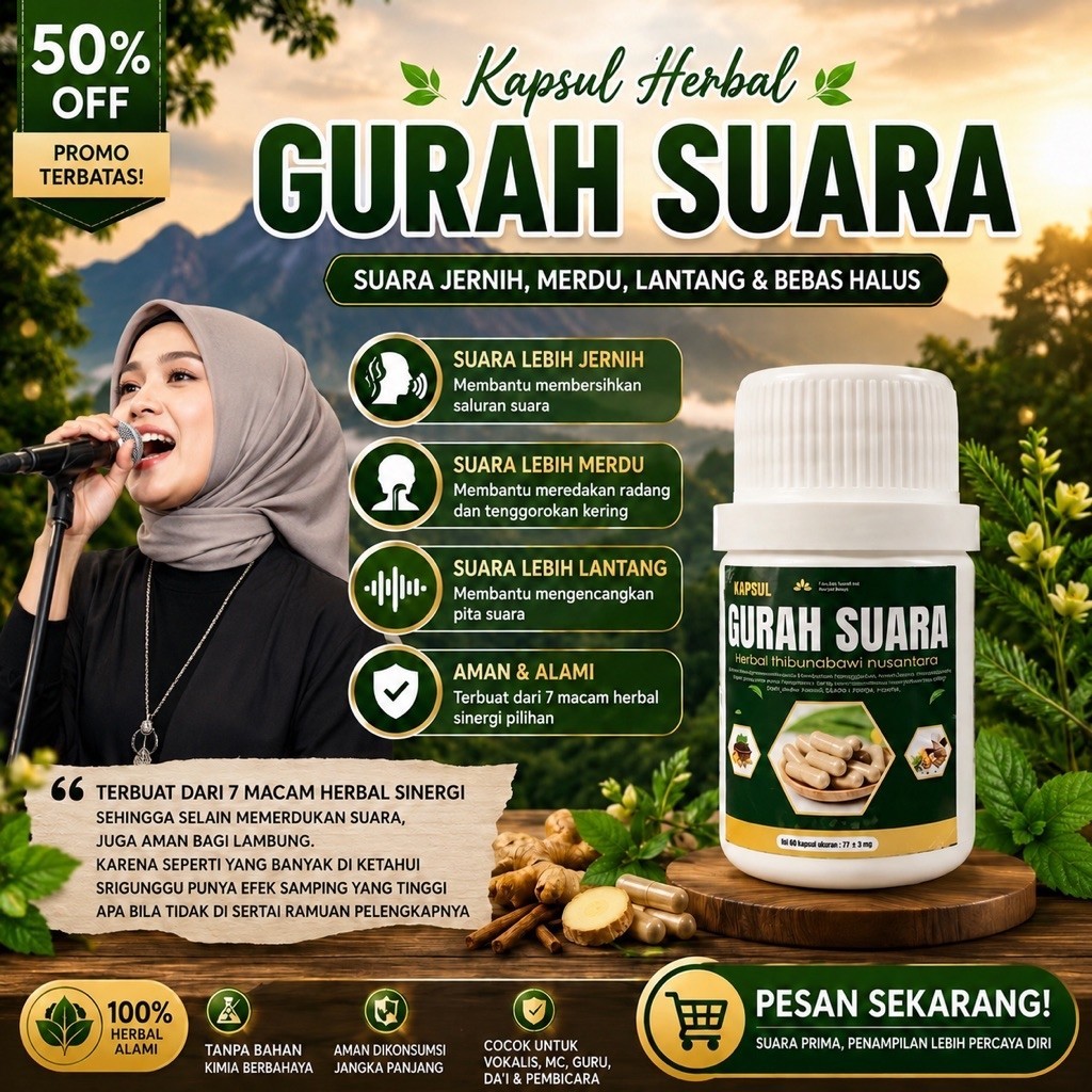 GURAH SUARA HERBAL.GURAH KAPSUL.PEMERDU SUARA