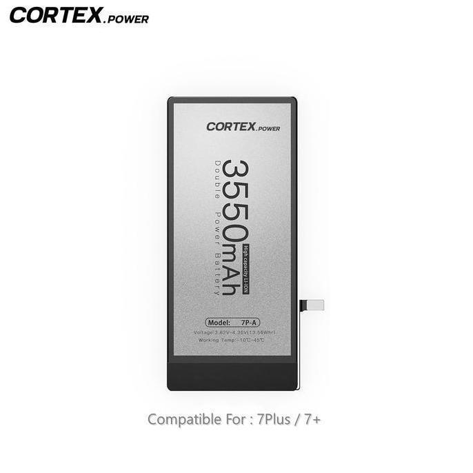 Cortex Power Baterai Compatible for iPhone 7Plus  / 7+ / 7P  Double Power IC High Capacity Batre Bat