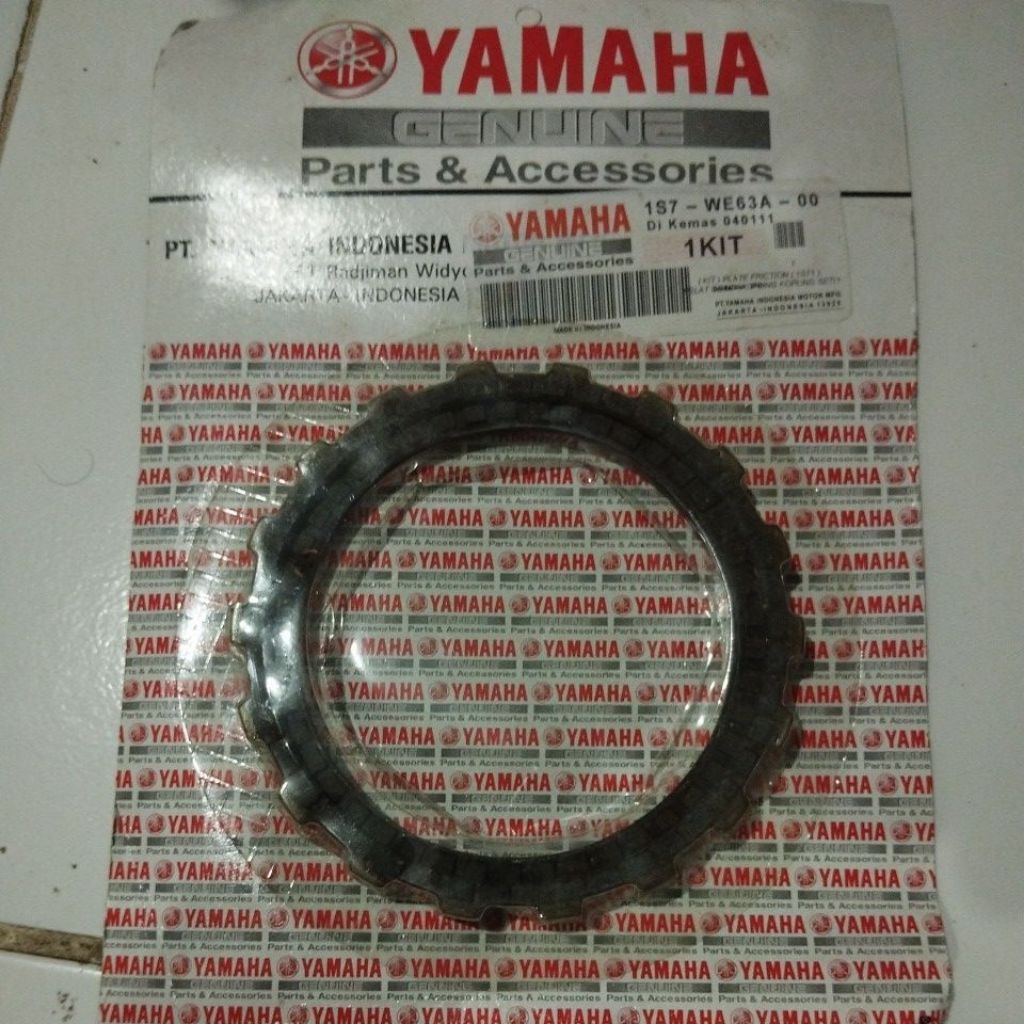 1s7 we63a 00 original ygp yamaha genuine part NOS dus kemasan putih keping kampas ganda kopling disk