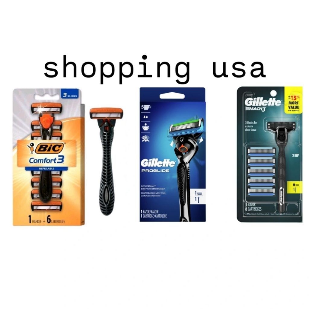 Bic Comfort3 gilletemach3 gillete proglide harry's value pack  alat cukur IMPORT