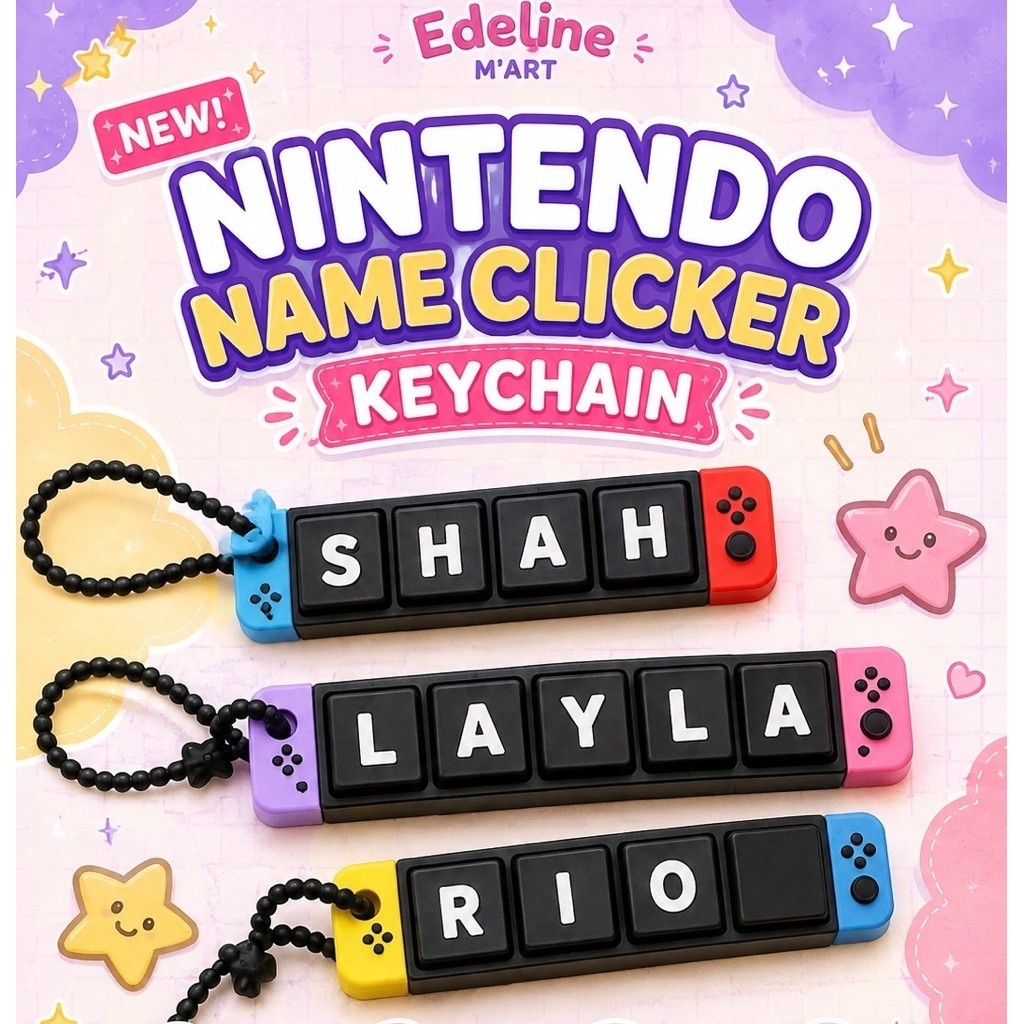 Nintendo Name Clicker Keychain