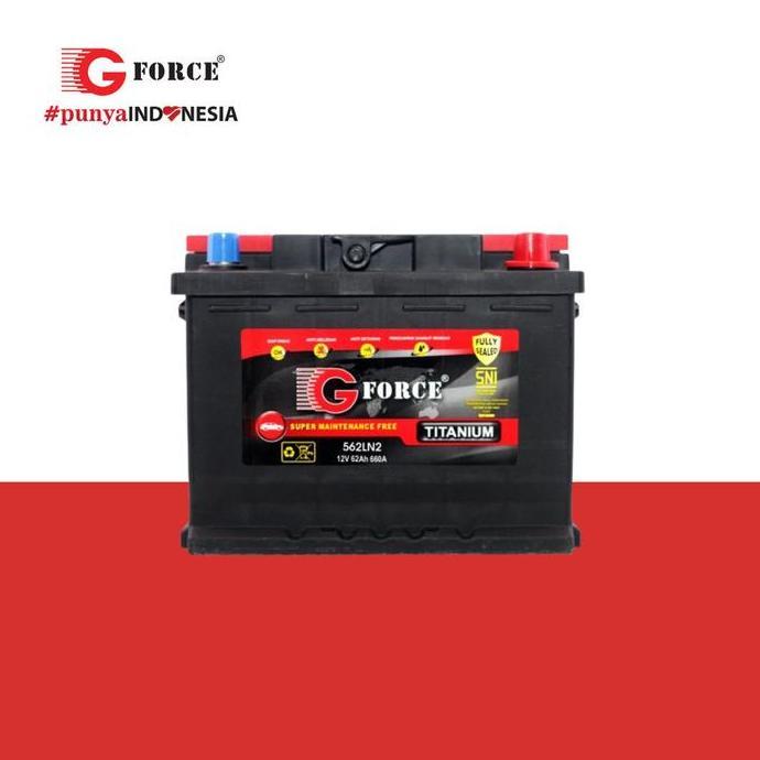 GFORCE MF 562LN2 Titanium - Aki Mobil Bebas Perawatan