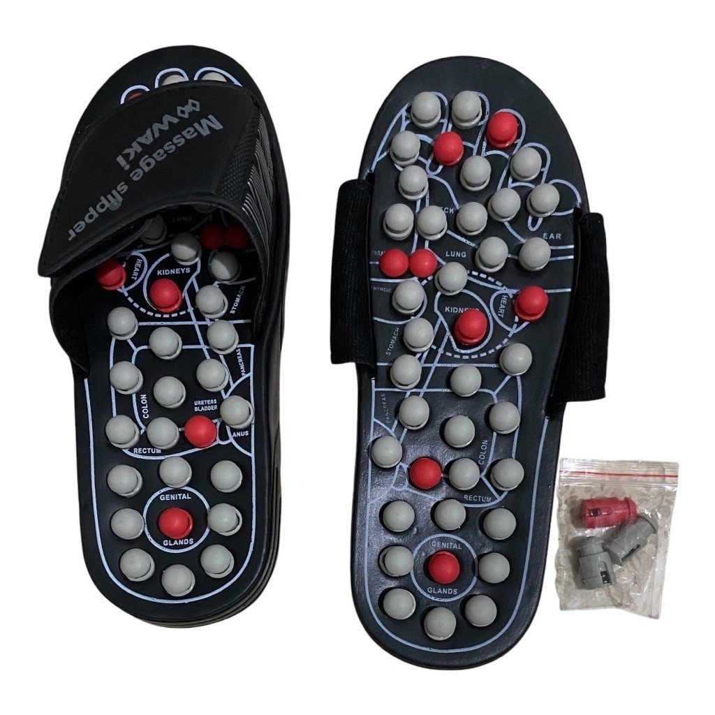 Sandal Refleksi Pijat Kaki WAKI WHM007 Massage Slipper Acupuncture Foot Reflexology | size S