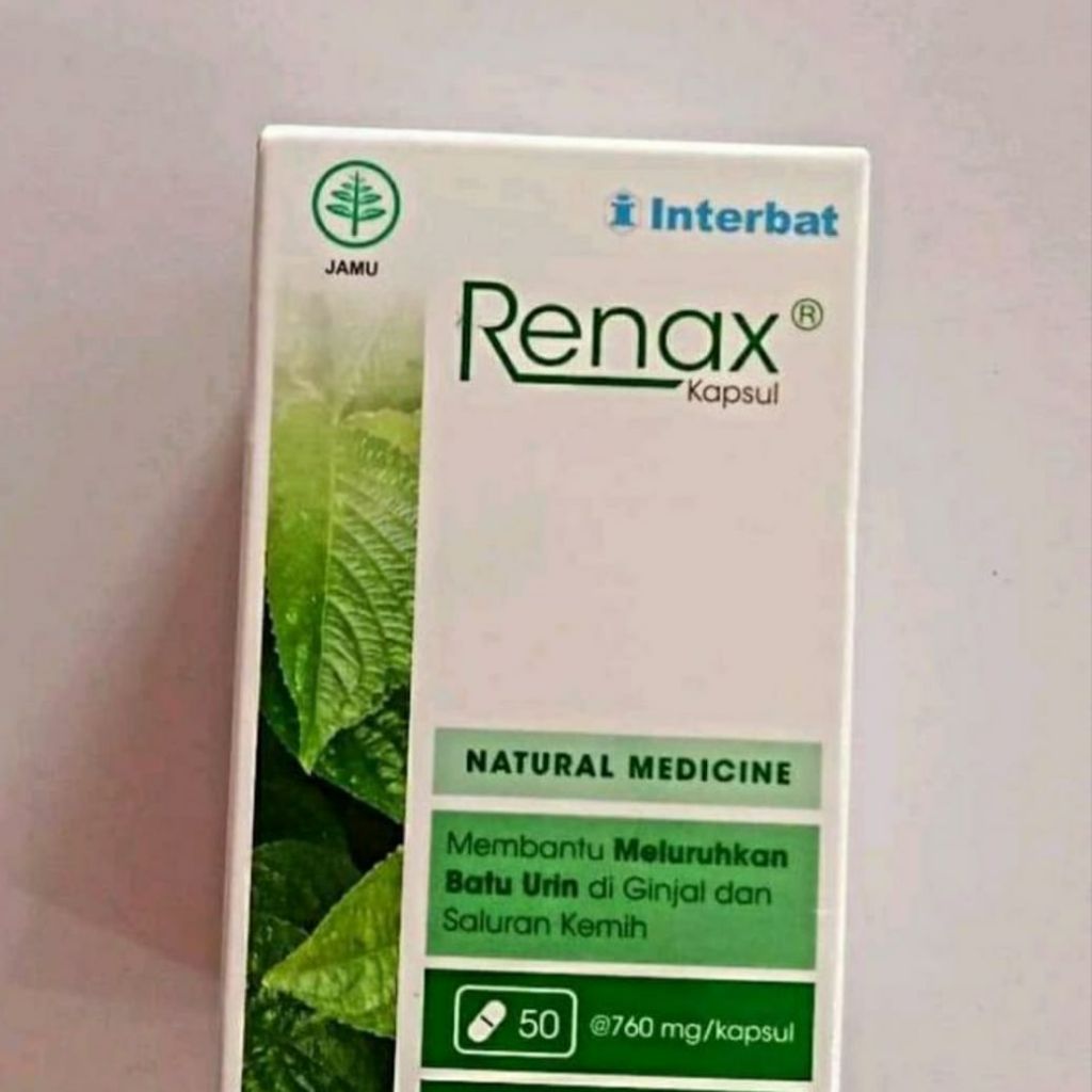 obat pendukung kesehatan ginjal interbat RENAX KAPSUL meluruhkan batu urin dan saluran kemih kencing