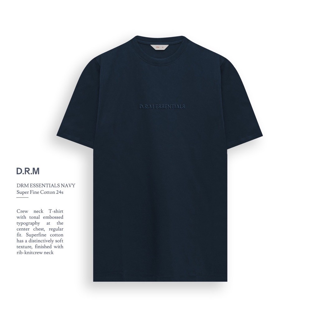 tshirt essentials navy | kaos drm - drm wear