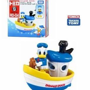 181255 TOMICA DREAM RIDE ON DISNEY RD-04 DONALD DUCK & STEAMBOAT TOMY