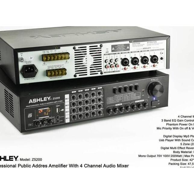 Power Amplifier Ashley Z5200 Z 5200