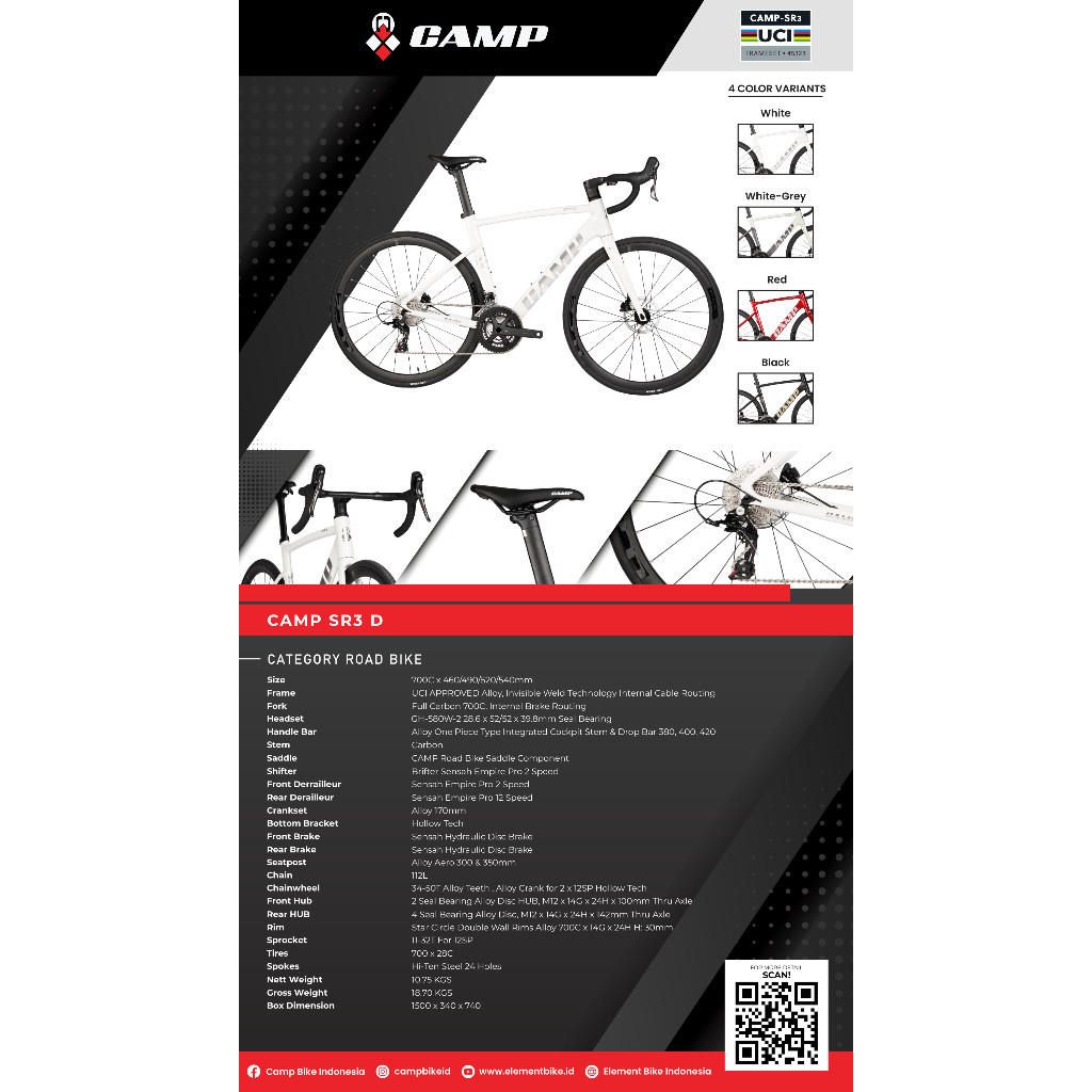 CAMP 700C ROADBIKE SR3D NEW
