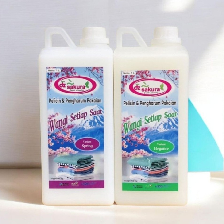 DZ Sakura Parfum Laundry Pelicin dan Pengharum Pakaian kemasan 1 L