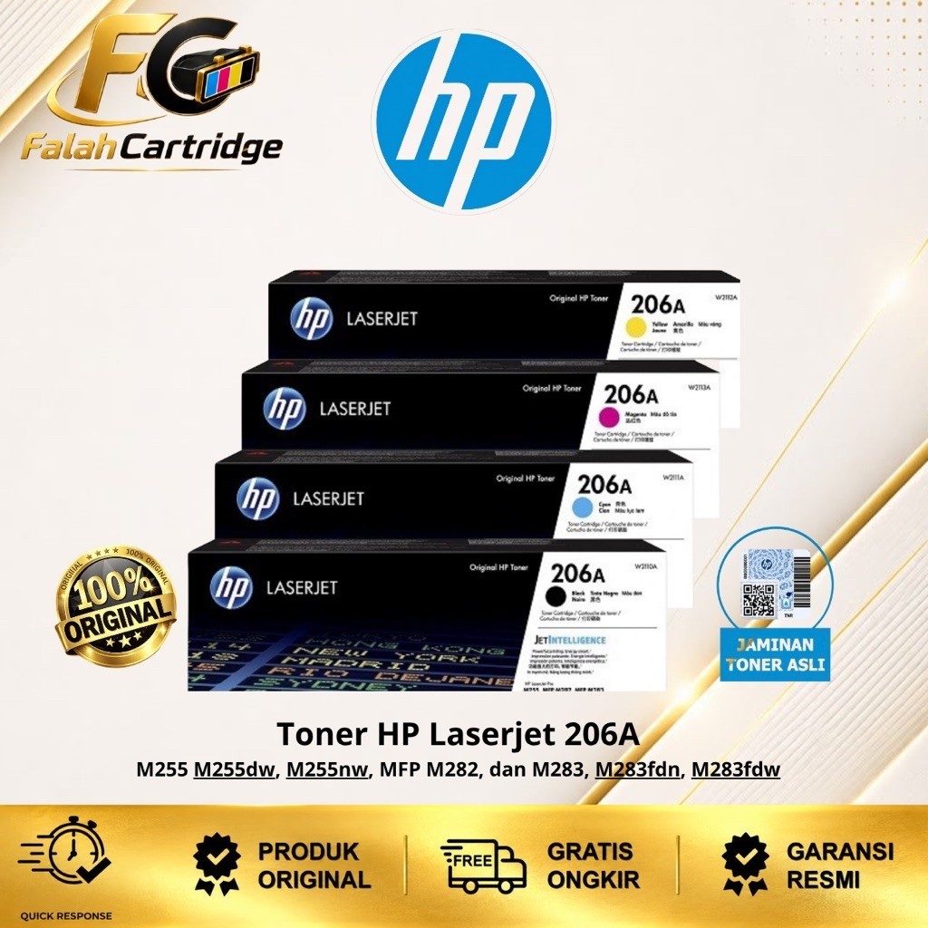 Toner Hp Laserjet 206A Original M255nw, M255dw, M282nw, M283fdn, M283fdw