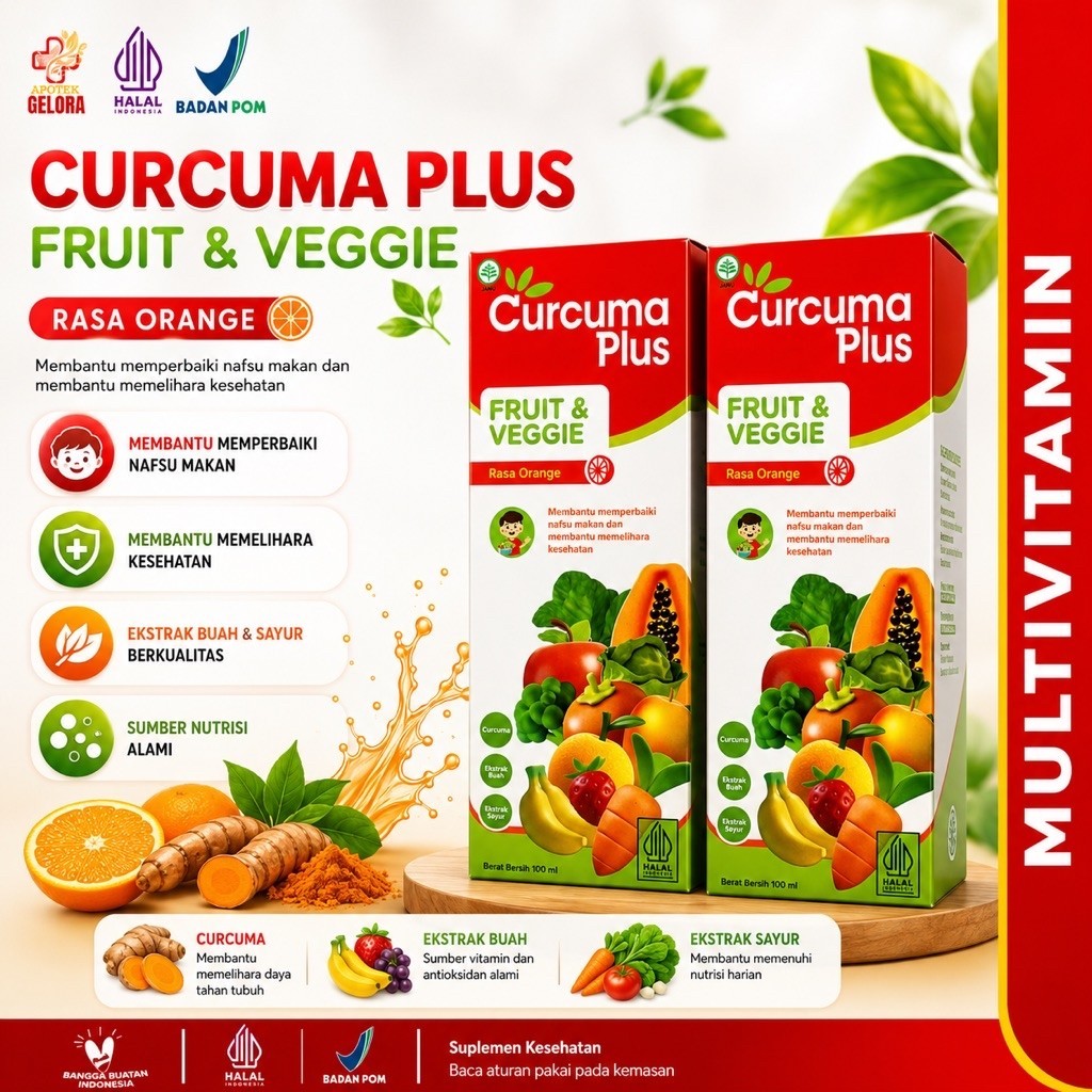 Curcuma Plus Fruit & Veggie - Suplemen nafsu makan anak
