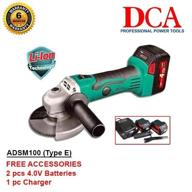 OVMIDEX DCA 18 Volt Cordless Angel Grinder 4.0 AH - Mesin Gerinda Baterai