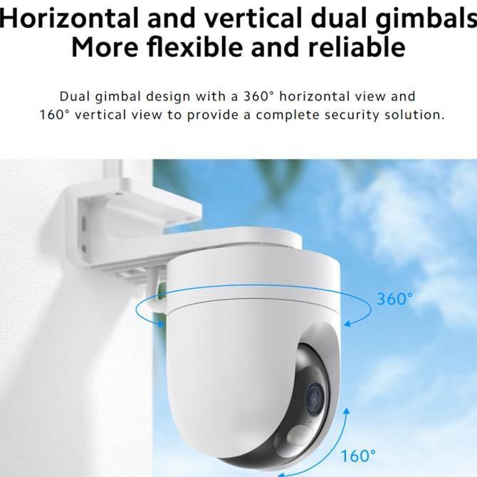 Cctv- Xiaomi Outdoor Camera Cw400 4Mp 2.5K Kamera Cctv Outdoor 360 Ip66 Terproof Ai Human Tracking D
