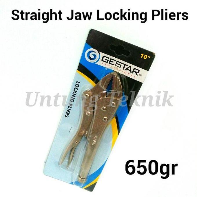 KOLANAME Crossman 10 Inch Straight Jaw Locking Plier - Tang Buaya Gigi Lurus
