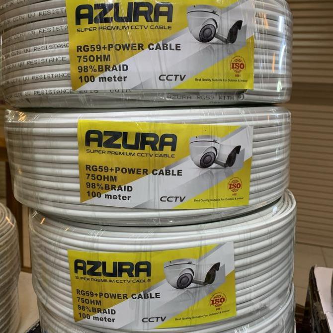Cctv- Kabel Cctv Rg 59+ Power Azura 100 Meter