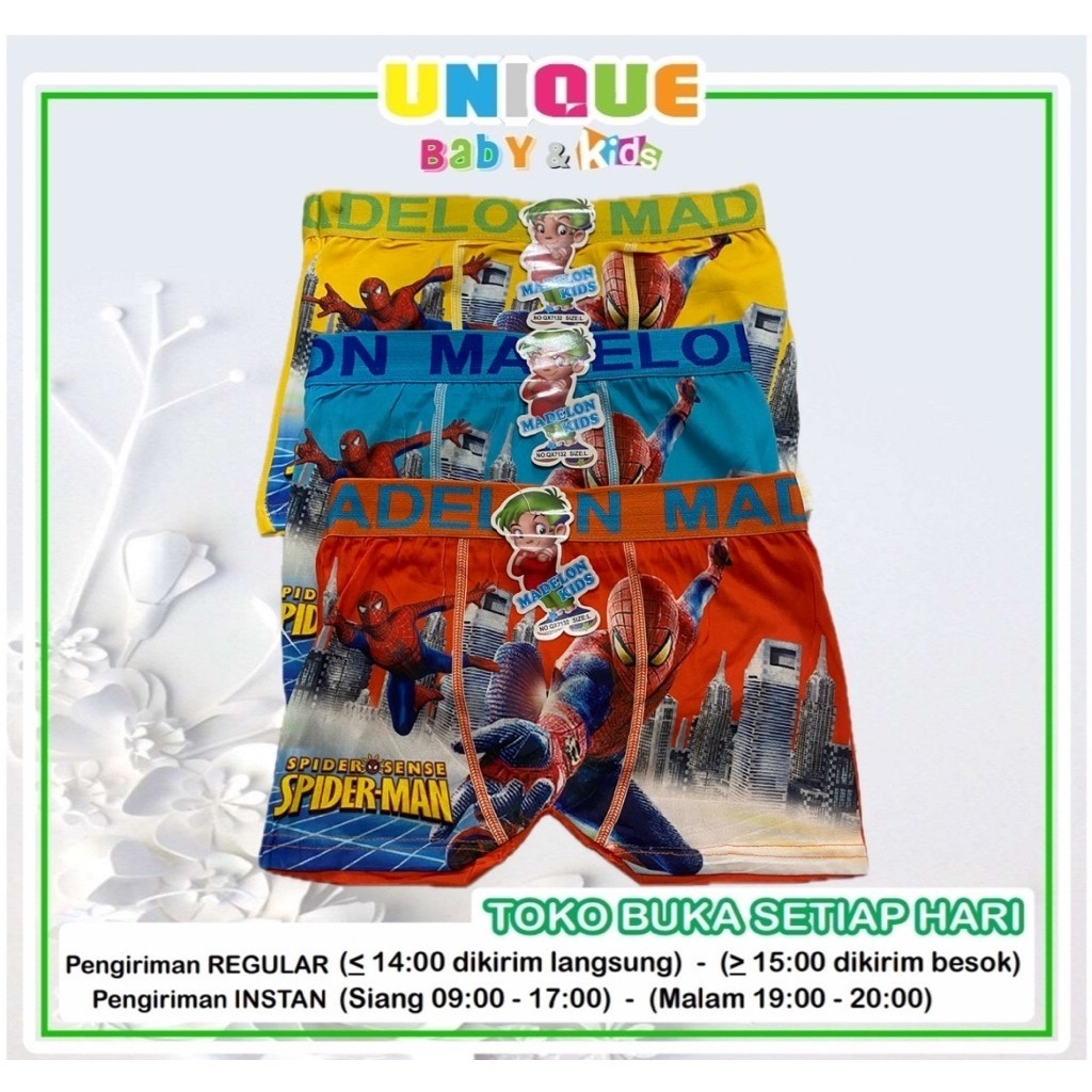 Boxer Anak Cowo Madelon Kids Isi Per 3pcs