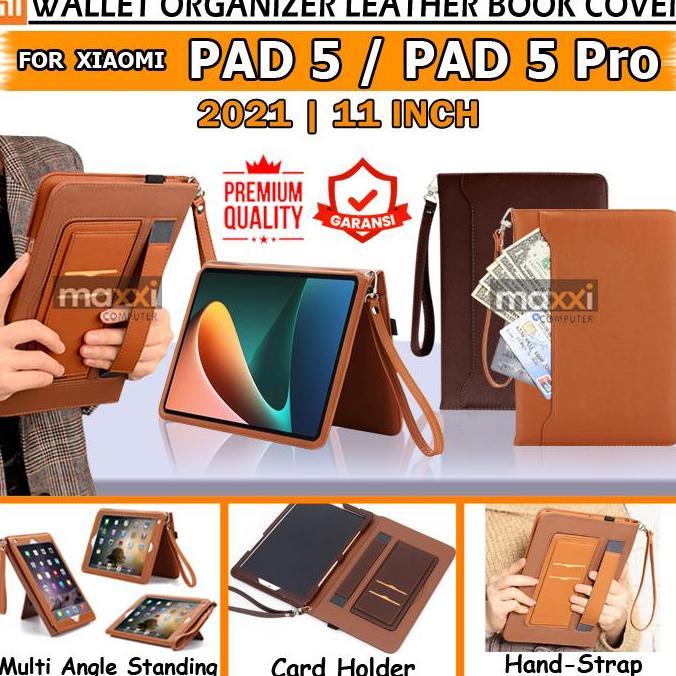 BEBAS ONGKIR - Xiaomi Mi Pad 5 Bookcover Flipcover Case Hand Bag Sarung Dompet Kulit