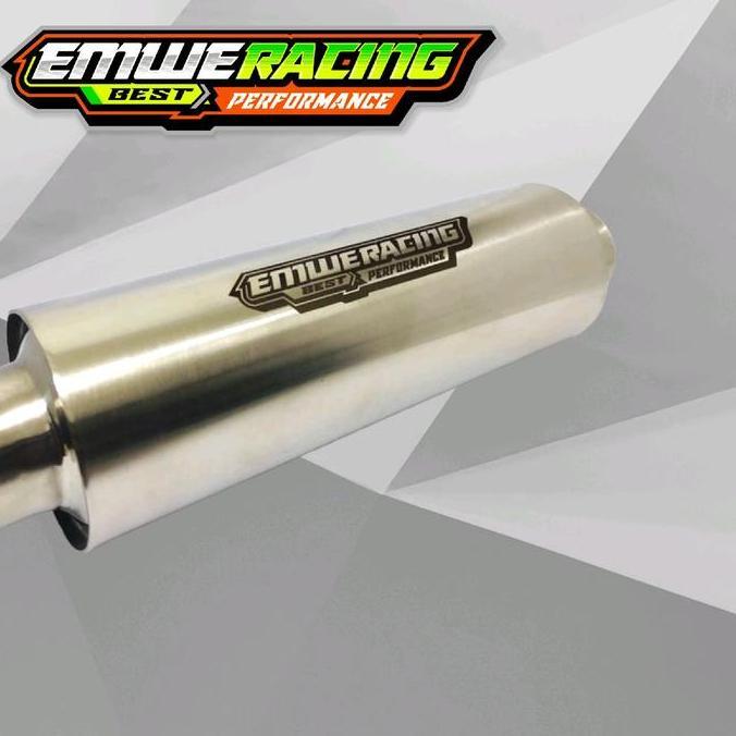 Resonator EMWE RACING Mobil Manual Matic Full Stenlis  Mesin Knalpot Motorcycle Peredam