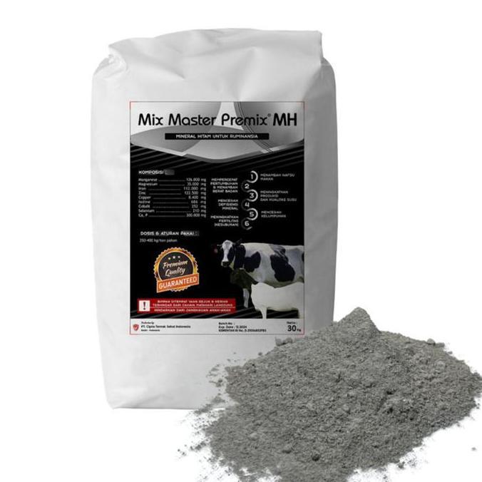 1 ZAK PREMIX TERNAK PREMIUM CAMPUR MINERAL HITAM (MIX MASTER PREMIX MH 25 KG) - PREMIX MINERAL HEWAN