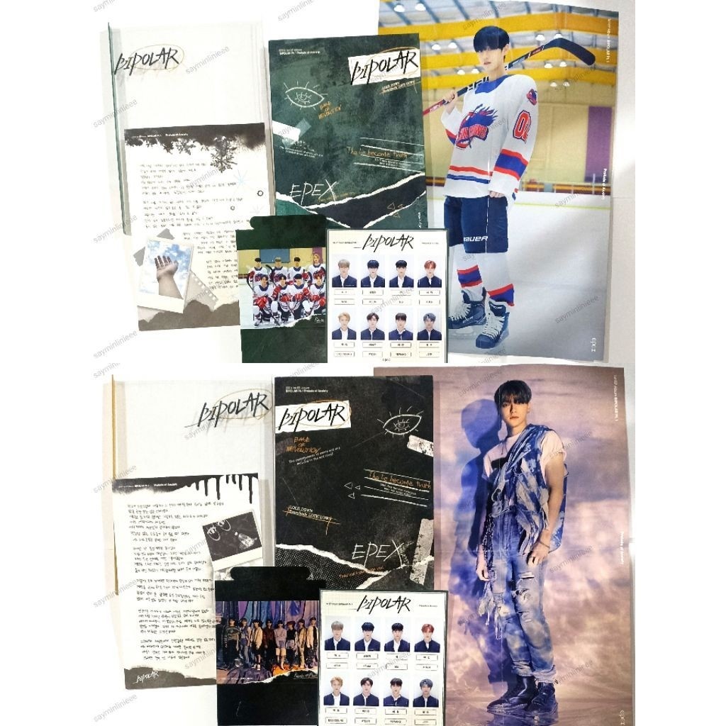 Readystock official signed sign mwave album debut EPEX bipolar pt 1 prelude of anxiety photobook pb 