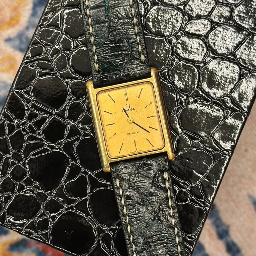 Omega Tank De Ville Gold Plated Manual Winding