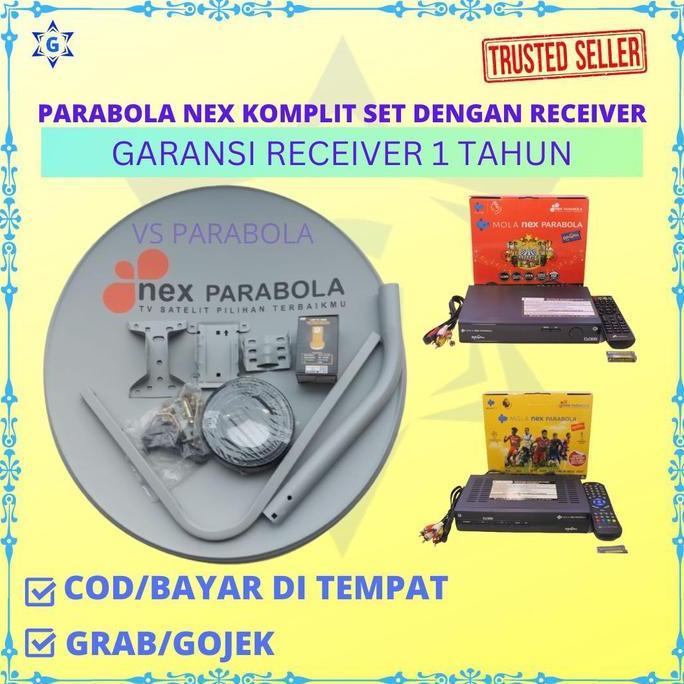 ANTENA NEX PARABOLA 60 CM KOMPLIT RECEIVER NEX PARABOLA