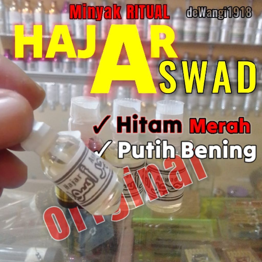 Minyak Ritual Hajar Aswad Hitam Merah Putih Bening botol kecil