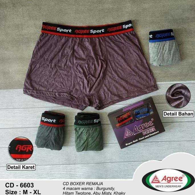 DS43 >> Kode 6603 (2 Pcs) Boxer 6603 Pria Dewasa | Celana Boxer Sport Laki Laki | CD Pendek Katun Mo