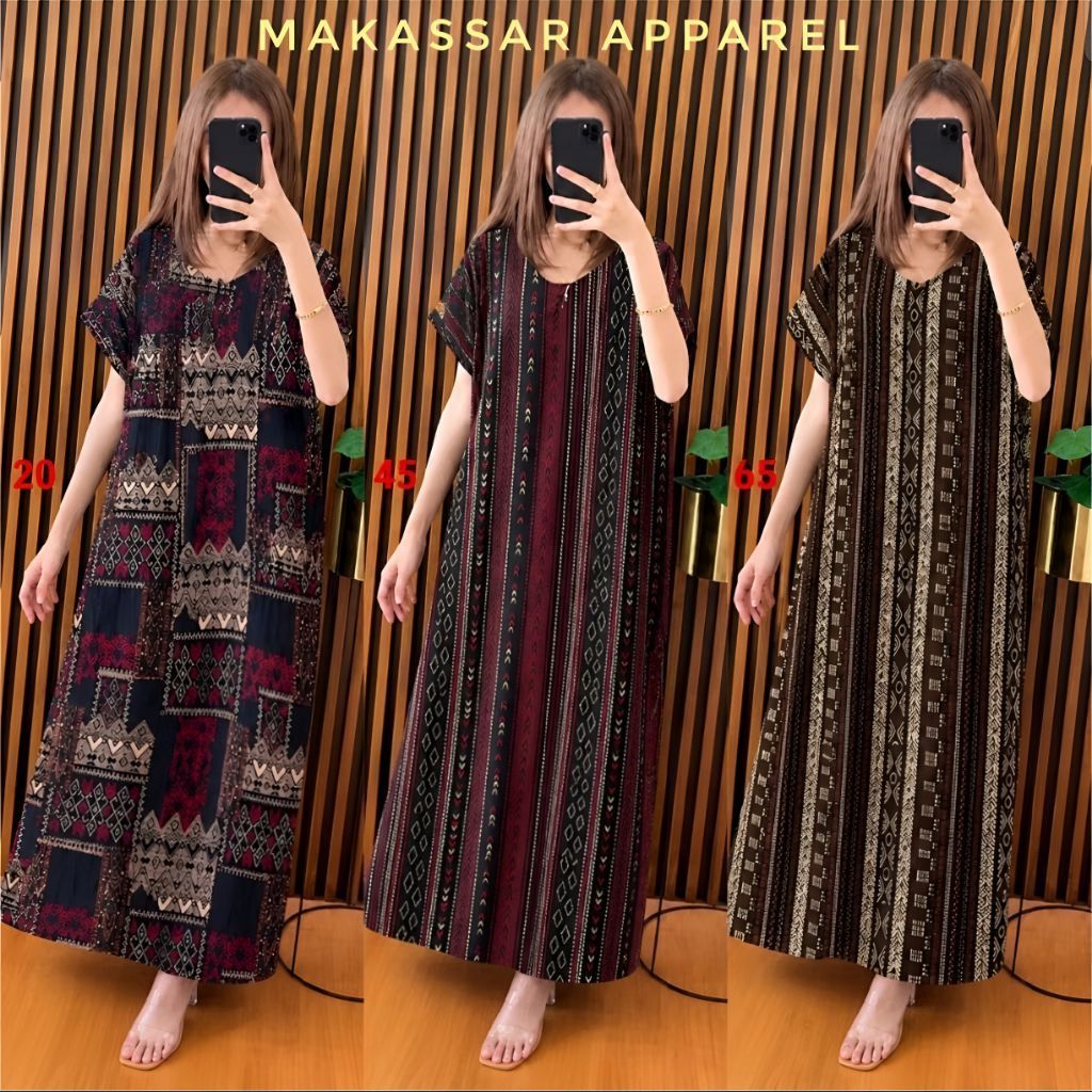 COD - Daster Panjang Busui |Makassar| Bahan Rayon Halus