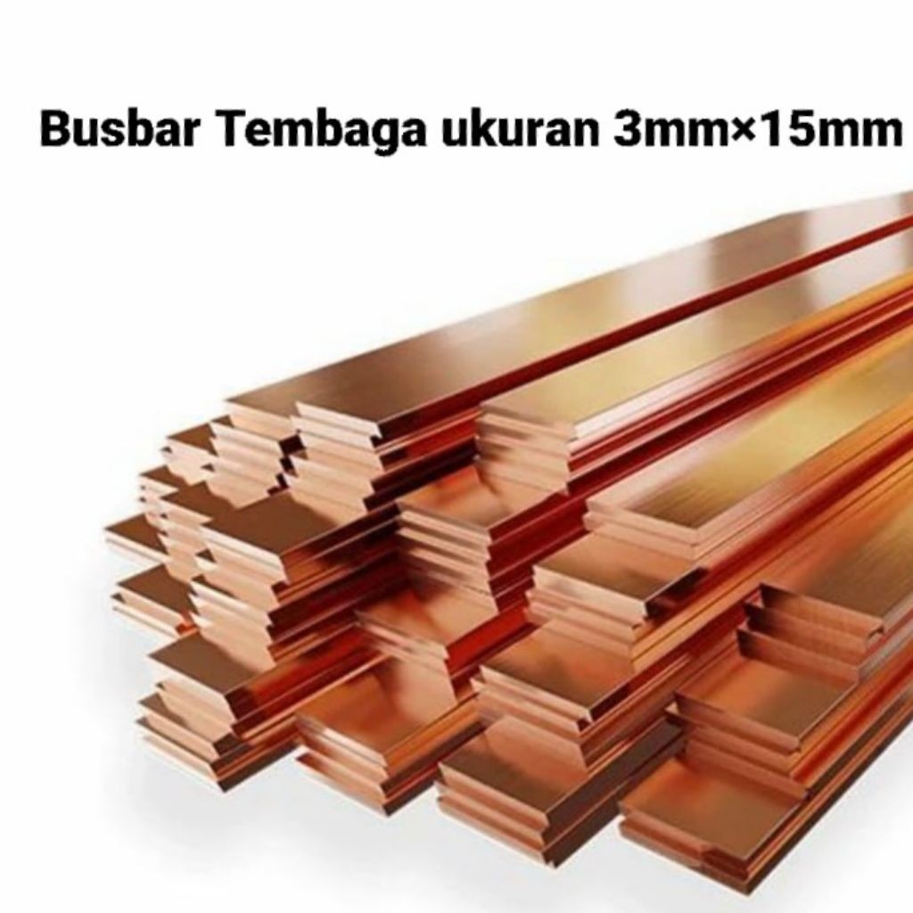 Plat Tembaga Busbar rail copper ukuran 3mm×15mm