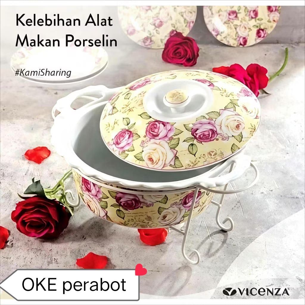 PRASMANAN / WADAH SAJI BULAT KERAMIK VICENZA 681