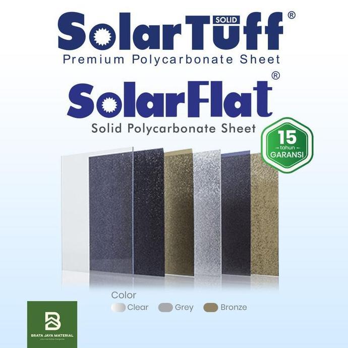 SolarTuff Solid Solar Tuff Atap Polycarbonate 3mm - Garansi 15 Tahun