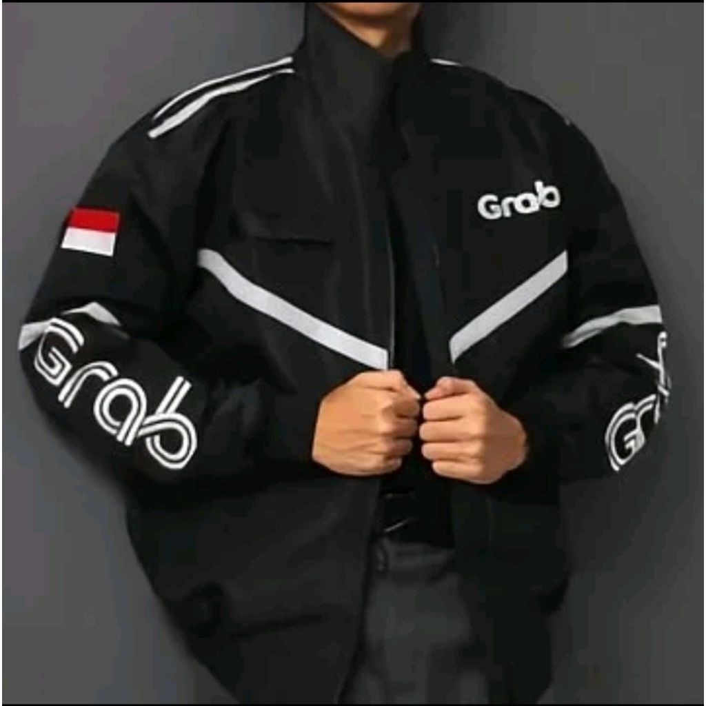 Jaket Grab Hitam Original Model Terbaru – Jaket Driver Grab Premium Tebal Nyaman