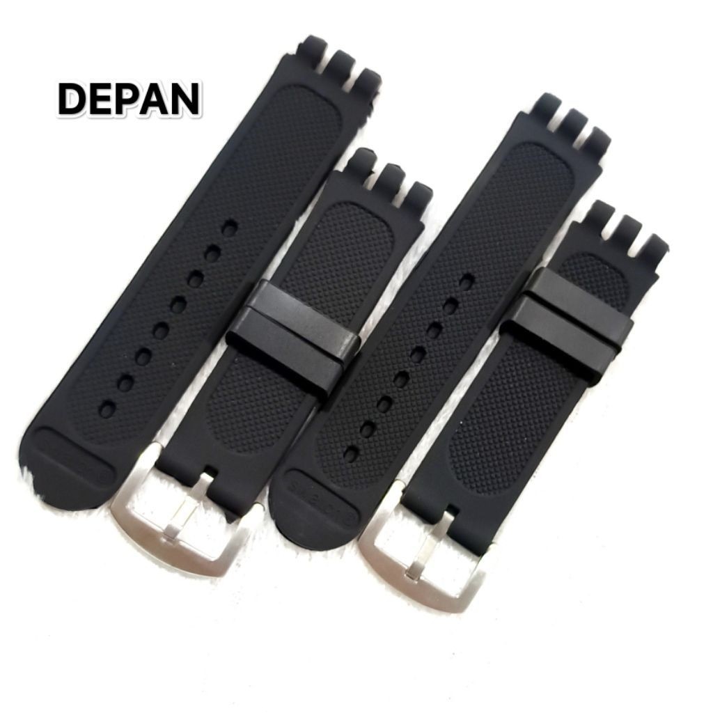 Strap Rubber Swatch Scuba Hitam size 22mm