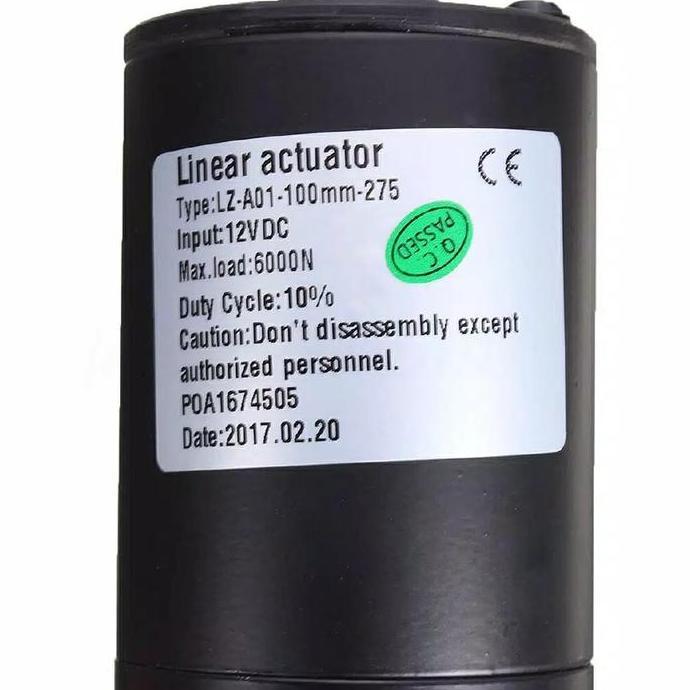 Motorized Linear Actuator Aktuator 100Mm 6000N 12V Motor Dc