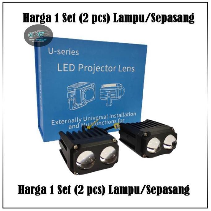 // LAMPU PROJIE LED LAMPU TEMBAK DUAL MINI PROJIE U SERIES DUA WARNA *