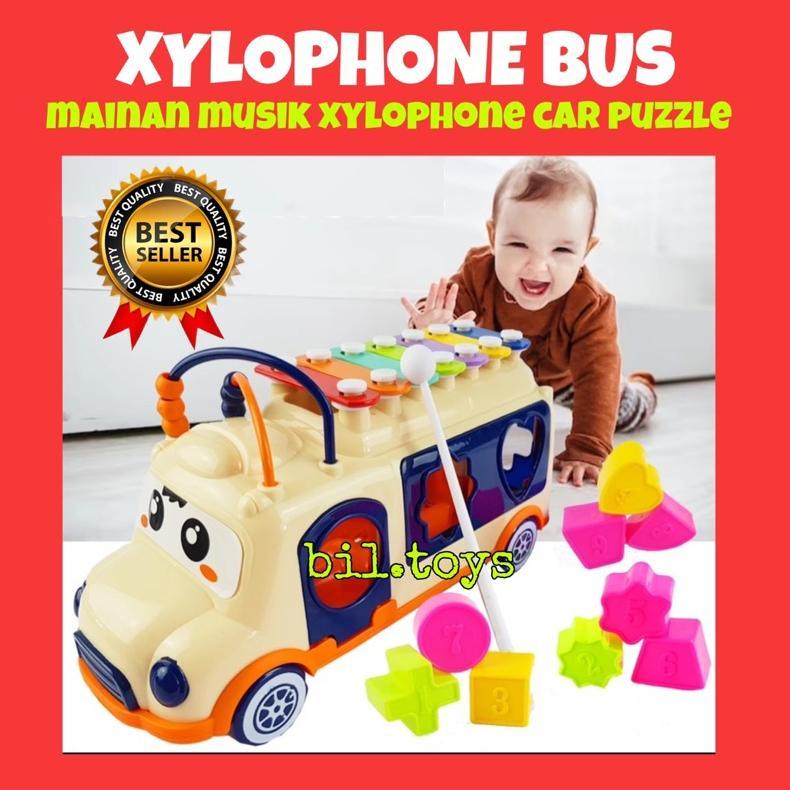 [TS] MAINAN HAPPY BUS XYLOPHONE YE 20 MUSIC BUS MAINAN EDUKASI MUSIK PUZZLE YE20