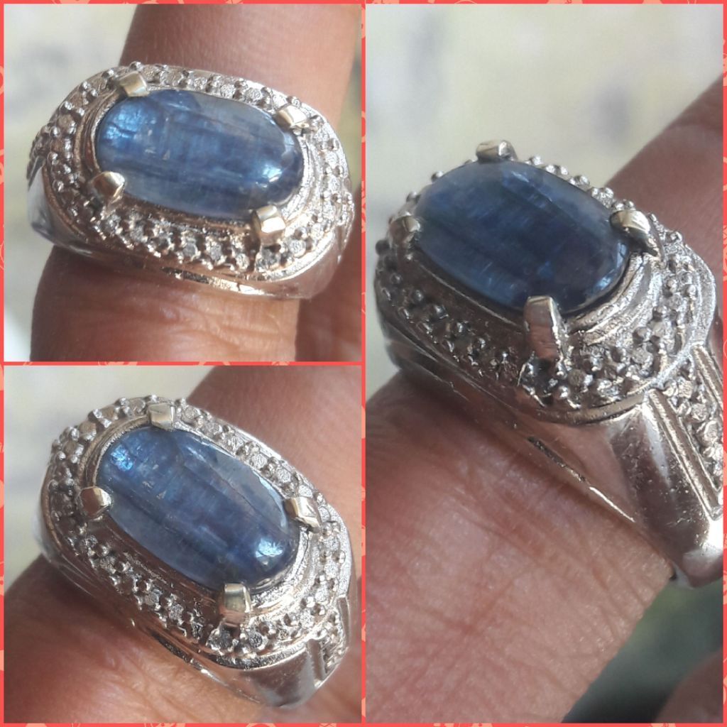 Natural blue saphire melintang