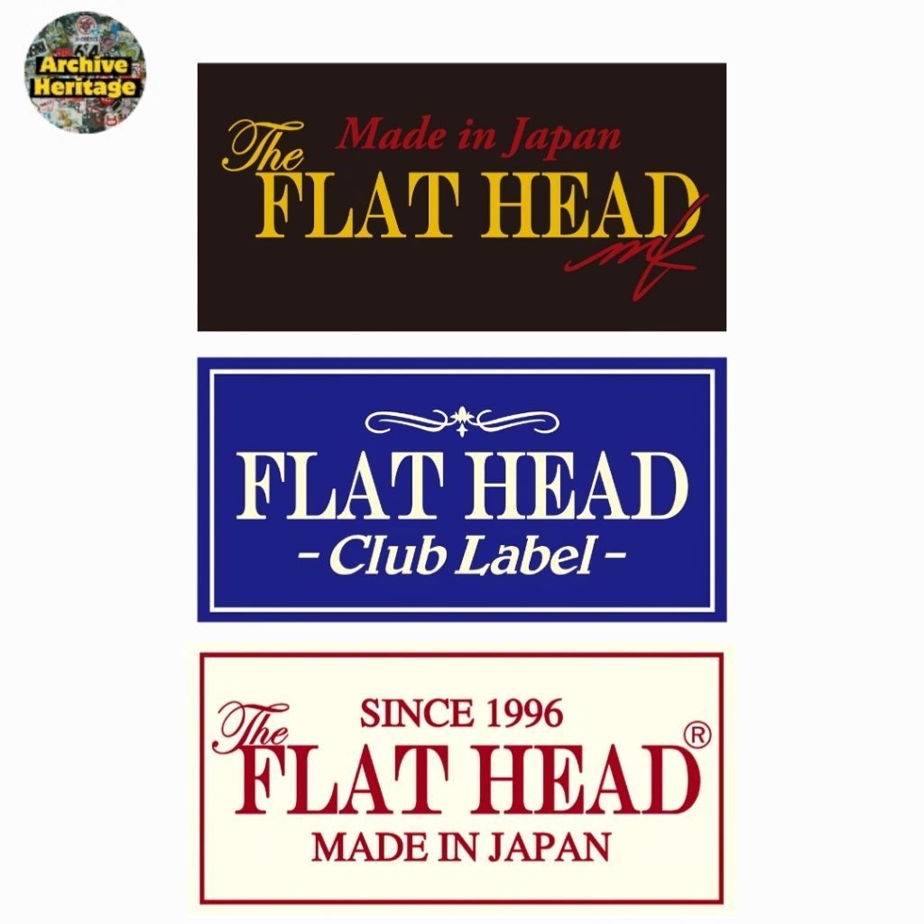 sticker The Flat Head RJB label jeans denim jp brand stiker