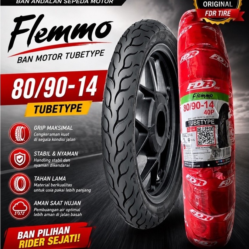 Ban Motor Matic FDR 80/90 ring 14 Flemmo Tubetype