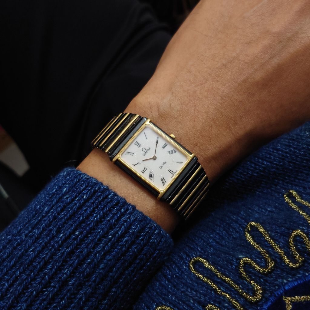 Omega De Ville Vintage Twotone Quartz, Jam Tangan Classic Pria