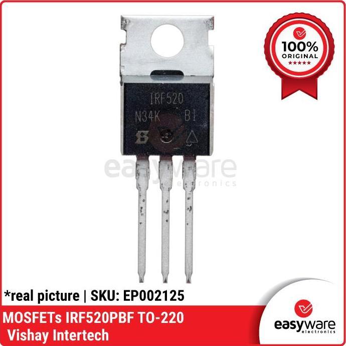 MOSFETS IRF520PBF TO-220 VISHAY INTERTECH ORIGINAL IRF520 MOSFET EWE79