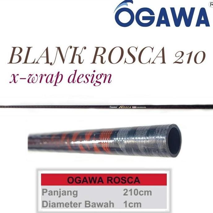 (Good) Joran Pancing Blank Ogawa Rosca Panjang 210cm Carbon Hollow Tebal