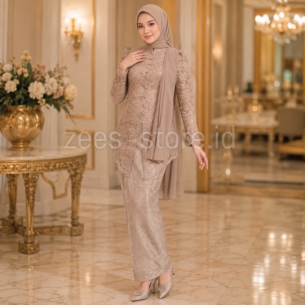 KEBAYA LESTI kebaya model kancing dengan selendang / kebaya modern / kebaya wisuda / kebaya pesta / 