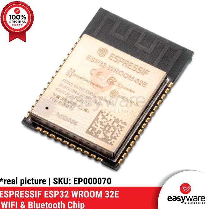 ESP32-WROOM-32E WIFI BLUETOOTH MODULE ESPRESSIF ORIGINAL MODUL IOT DUAL CORE 240MHZ ESP32 CHIP ORIGI