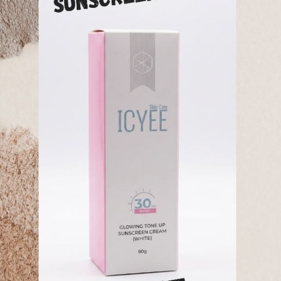 Krim Surya ICYEE Glowing Tone Up Sunscreen Cream White 80g SPF 30