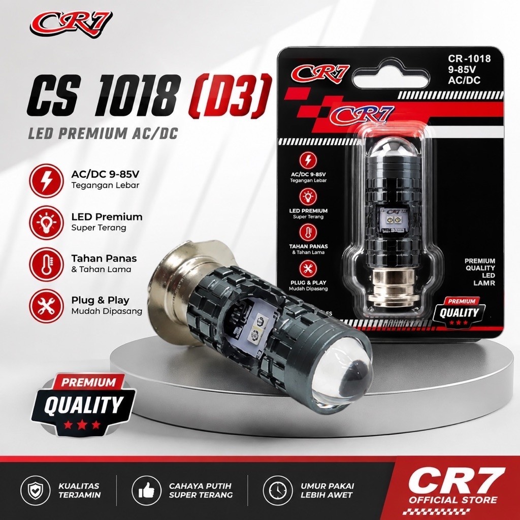 LAMPU LED 2 SISI 12 V CAHAYA PUTIH LAMPU DEPAN LED MOTOR